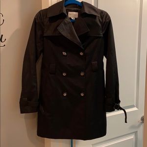 WHBM Black Trench Rain Coat Spring